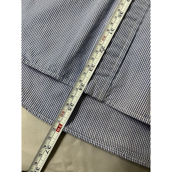 Ralph Lauren Men's XL Tall Classic Fit Blue Gingham Button-Down Shirt Oxford - Picture 9 of 15